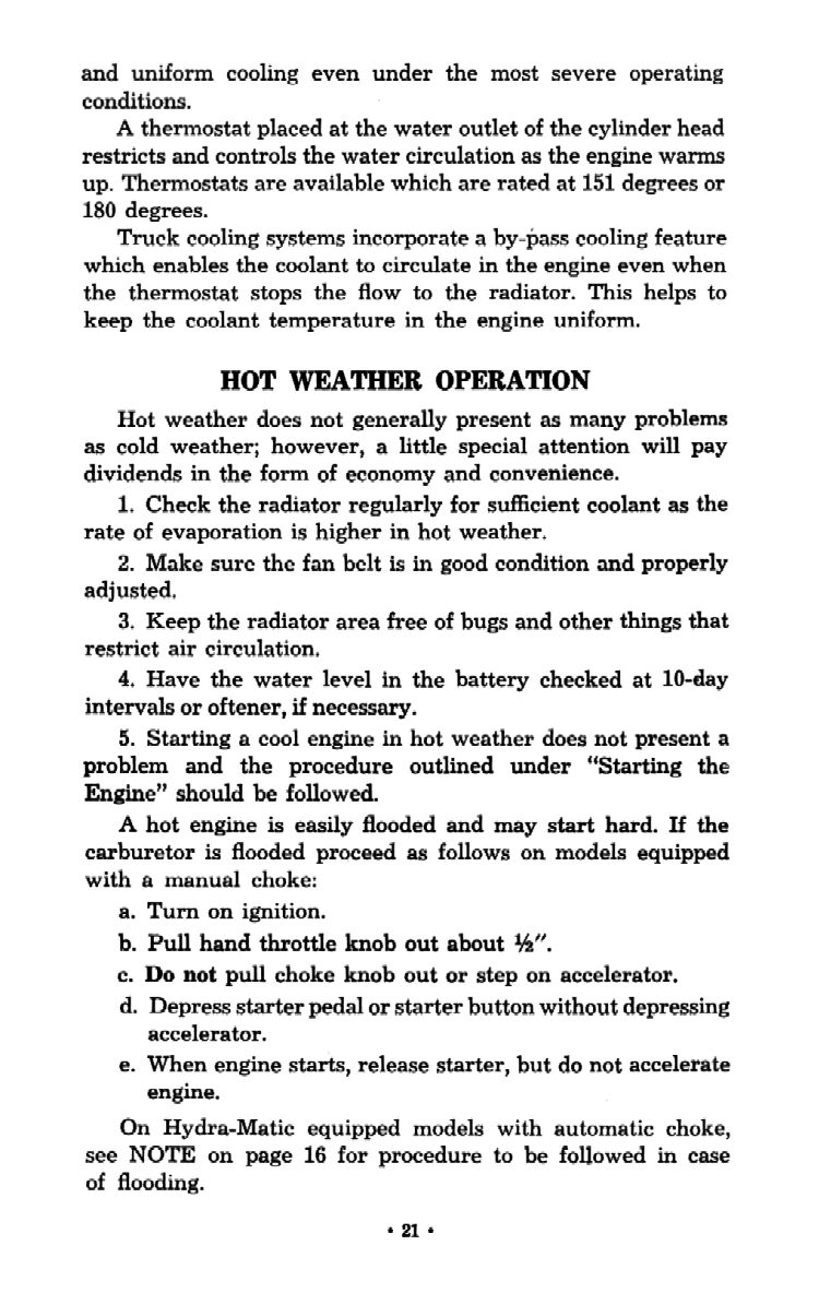 1954 Chevrolet Trucks Operators Manual Page 54